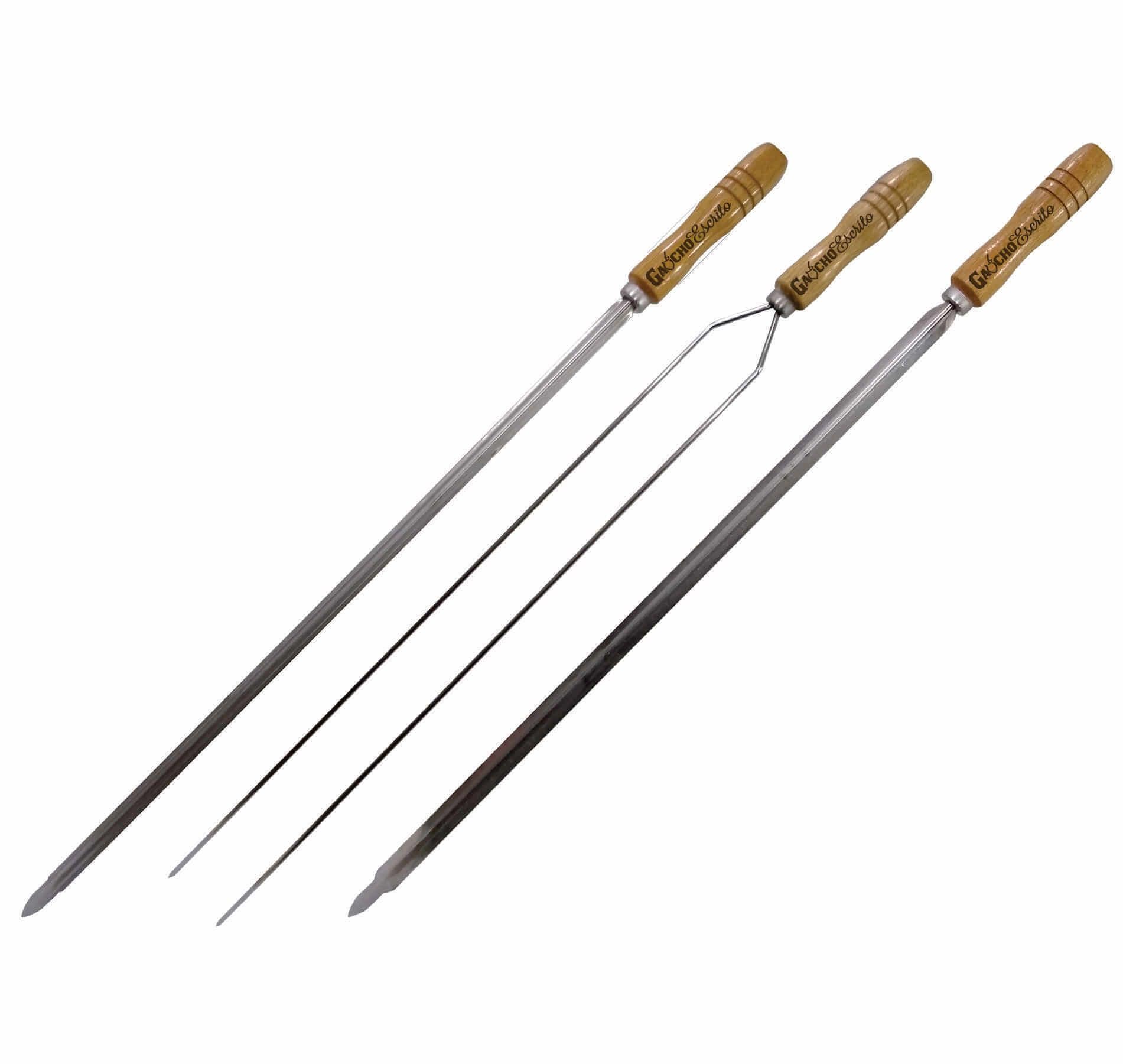 Kit 12 Espetos Inox 60cm